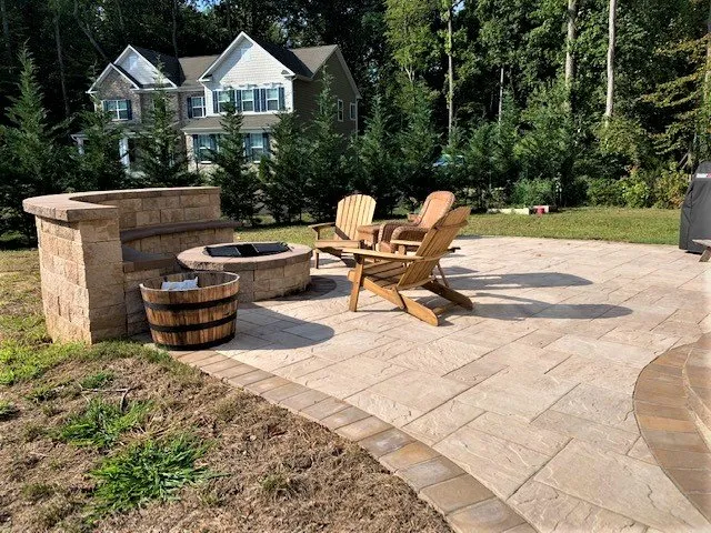 Custom residential landscaping with custom design in Millersville, MD by Garcia Patios & Landscaping