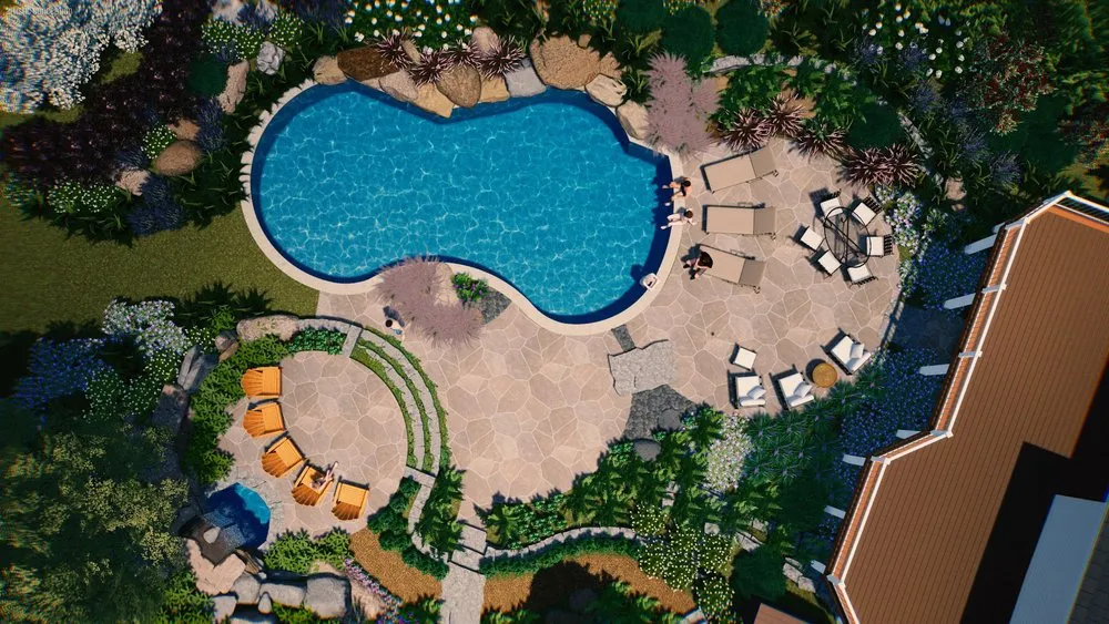 Professional landscape installation in East Windsor, NJ by Garden Artisans