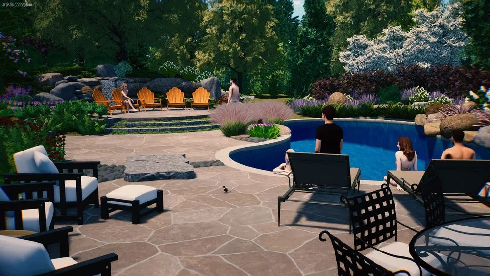 Custom residential landscaping in East Windsor, NJ by Garden Artisans