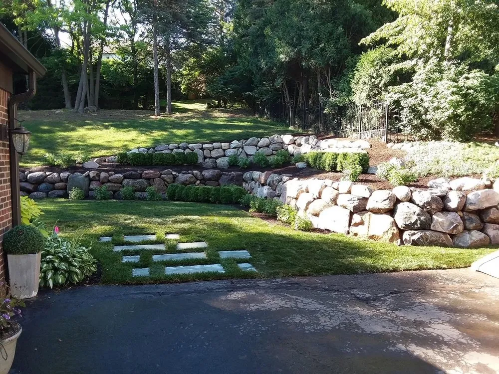Custom residential landscaping with custom design in Lake Orion, MI by Garden of Eden Landscape and Design
