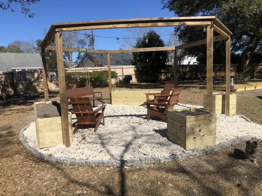 Custom outdoor landscaping for year-round maintenance in Loris, SC by Garden of Eva