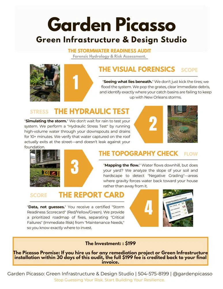 Professional lawn care service for outdoor upgrades in New Orleans, LA by Garden Picasso