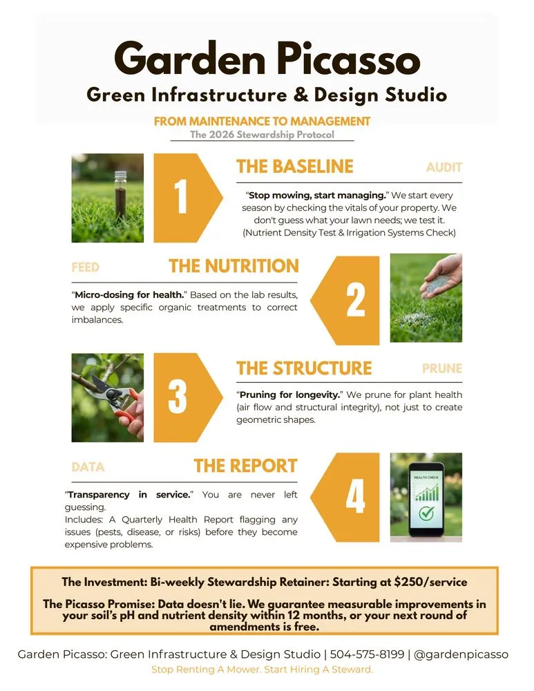 Expert landscape design for year-round maintenance across New Orleans, LA - Garden Picasso