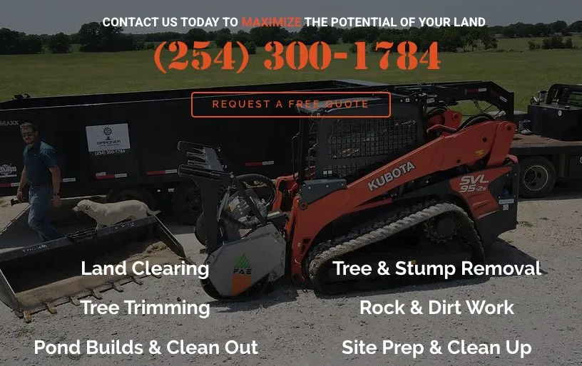 Affordable yard cleanup service with custom design in McGregor, TX by Gardner Land Services