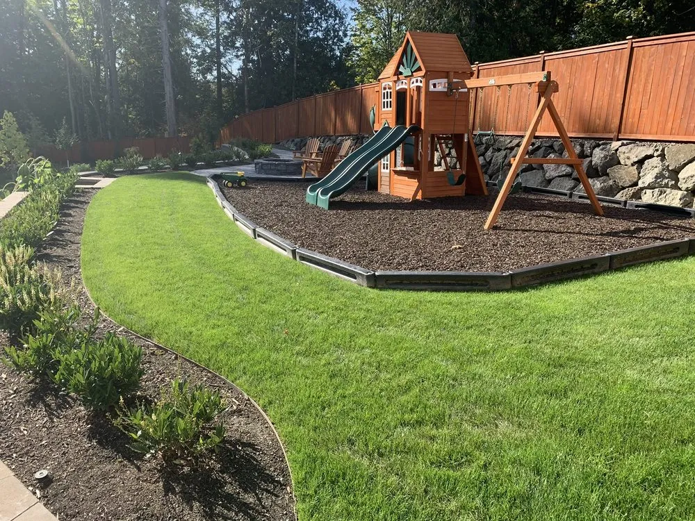 Custom garden landscaping with custom design in Gig Harbor, WA by Garland landscape LLC