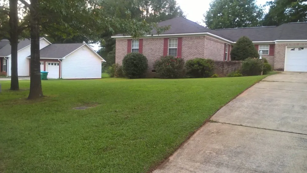 Custom landscape installation with custom design in Childersburg, AL by Garrett Legacy Lawn Care