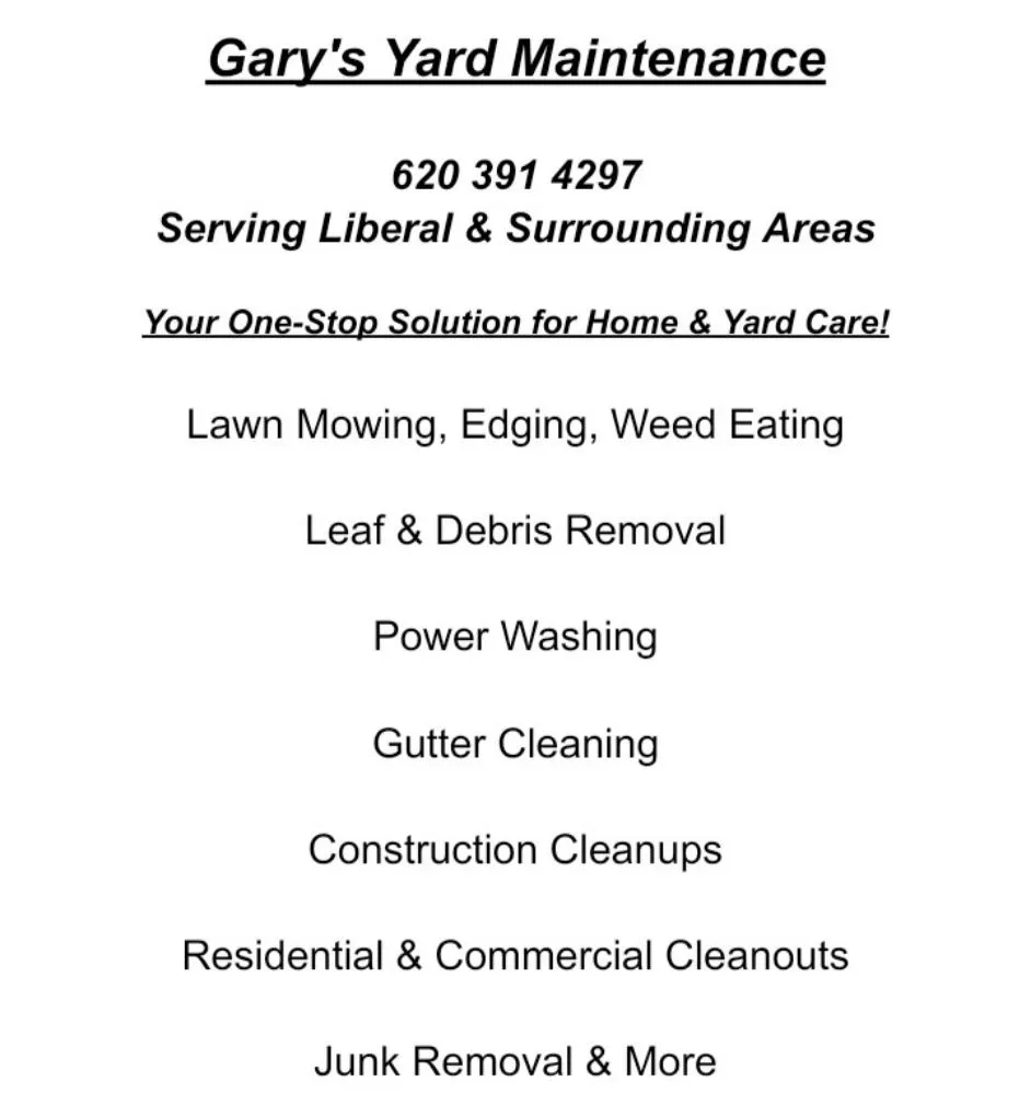 Top-rated outdoor landscaping in Liberal, KS - Garys Yard Maintenance