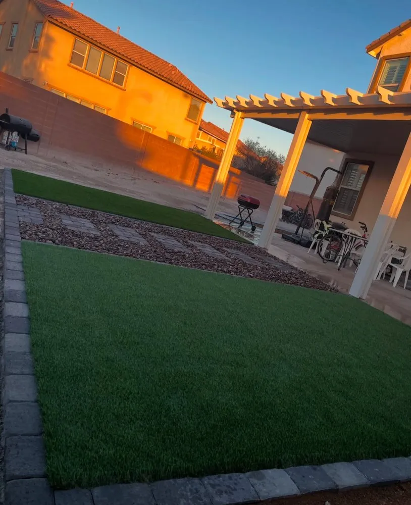 Professional garden landscaping for residential properties in Las Vegas, NV by Gateway Landscaping