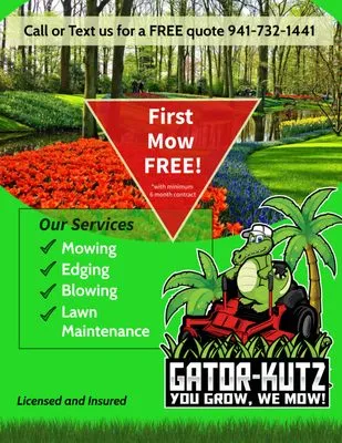 GatorKutz Lawn Care Logo