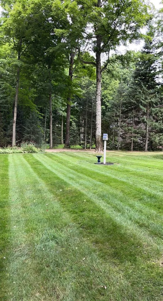 Custom landscape design for beautiful yards in Gaylord, MI by Gaylord Property Services