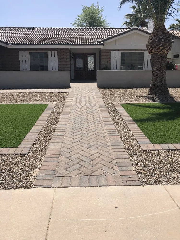 Affordable lawn mowing service with custom design across Mesa, AZ - G&C Landscaping
