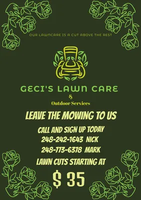 Geci's Lawncare & Outdoor Services Logo