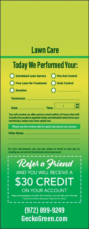 Top-rated lawn care service in Richardson, TX - Gecko Green Lawn Care