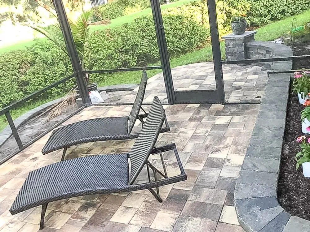 Custom outdoor landscaping with custom design in Land O Lakes, FL by GEM StoneScapes