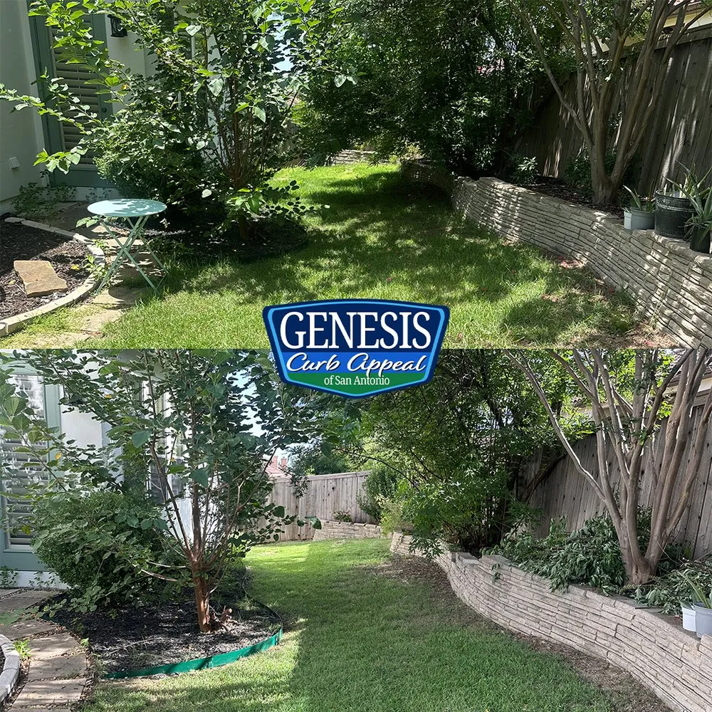 Local landscape installation with custom design in San Antonio, TX by Genesis Curb Appeal