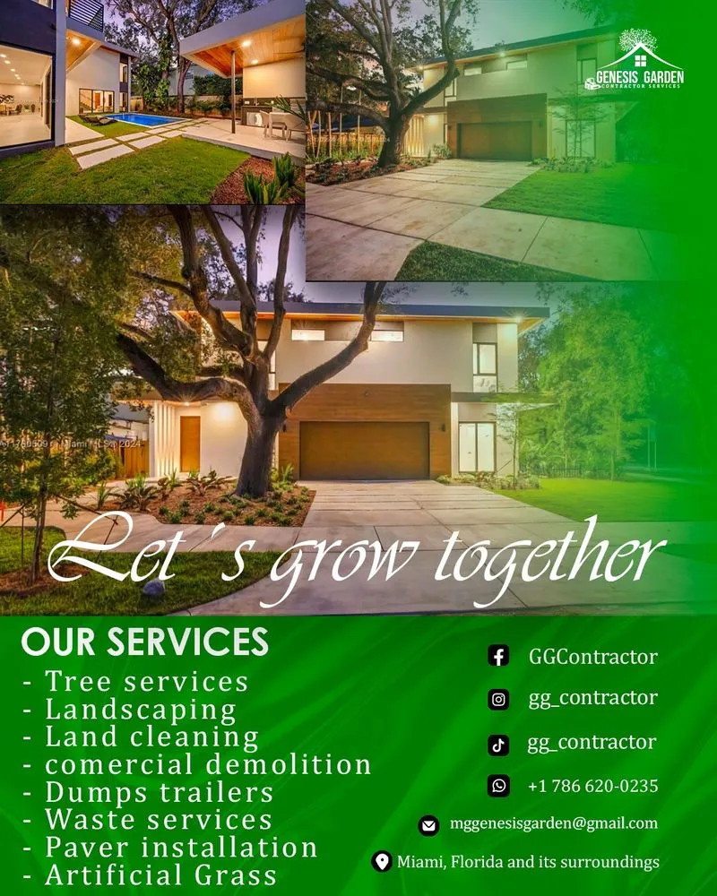 Professional yard cleanup service in Miami, FL by Genesis Garden & Contractor Services