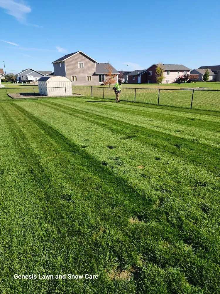 Custom outdoor landscaping in Thief River Falls, MN by Genesis Lawn and Snow Care