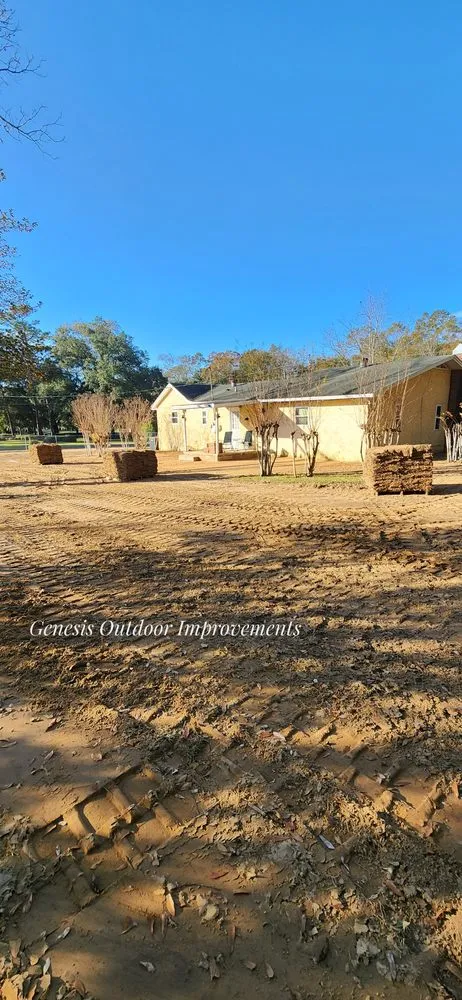 Professional yard cleanup service for residential properties in Milton, FL by Genesis Outdoor Improvements