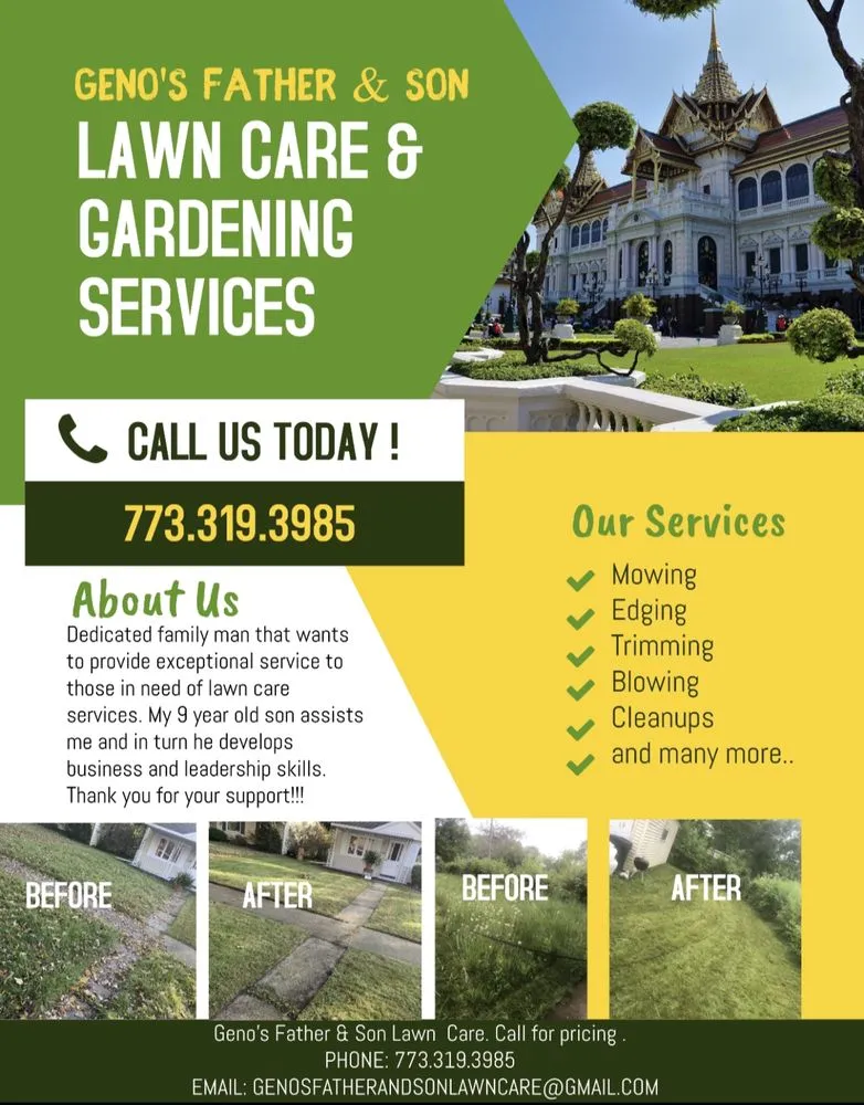 Reliable landscaping services experts serving Hammond, IN - Geno’s Father & Son Lawn Services