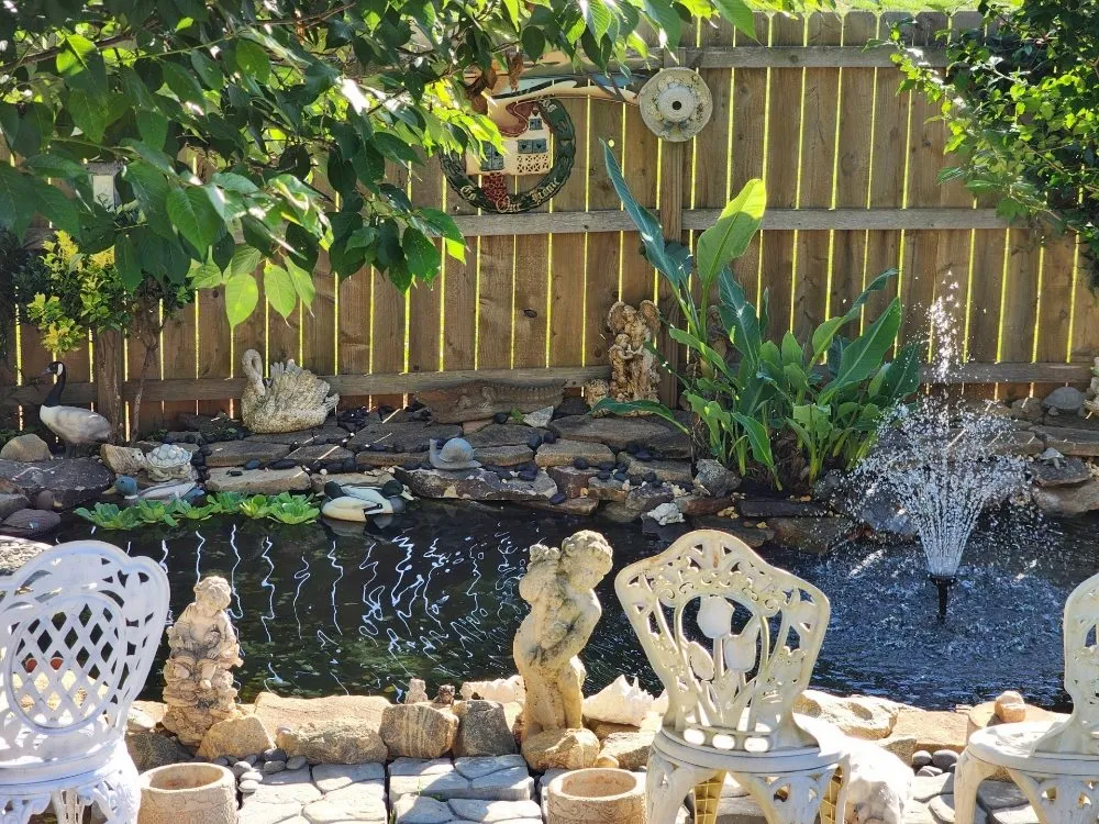 Custom garden landscaping in Cumming, GA by Georgia Koi & Pond