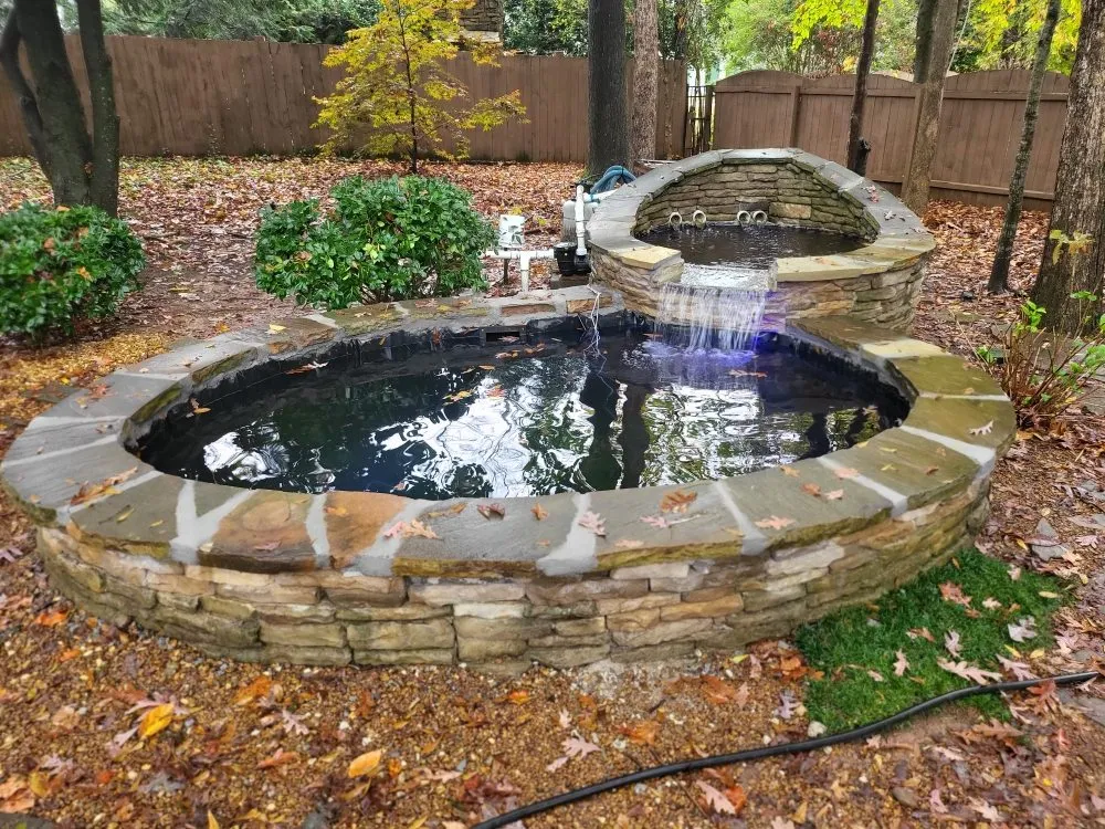 Custom landscape installation in Cumming, GA by Georgia Koi & Pond