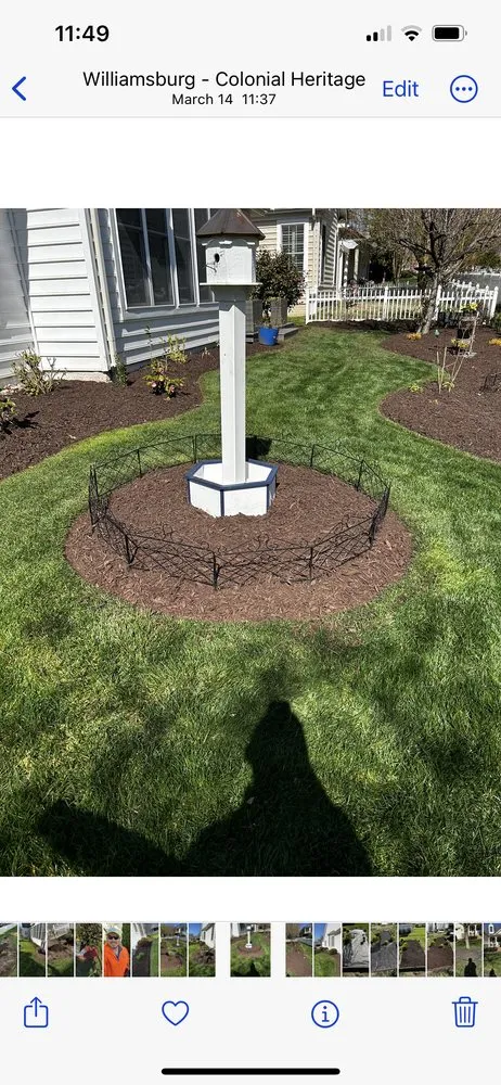 Top-rated garden landscaping in Williamsburg, VA by Geo’s Lawn Services