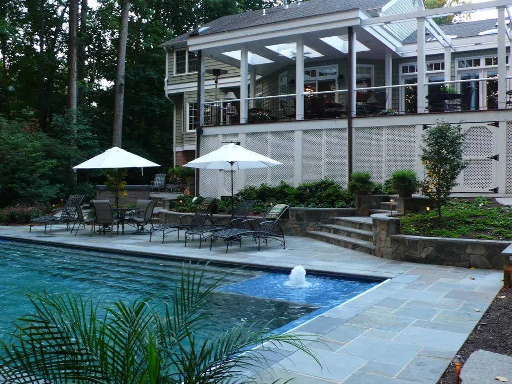 Professional landscaping services for homes in Oakton, VA by Geoscape, Inc