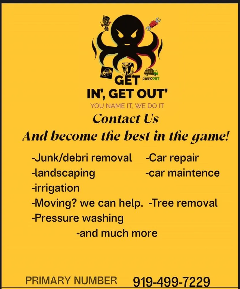 Trusted yard cleanup service for beautiful yards in Fayetteville, NC by Get In Get Out