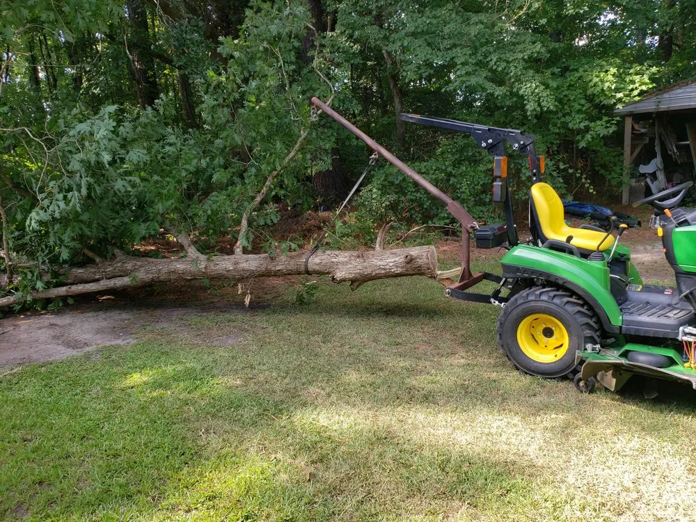 Local yard cleanup service with custom design in Pinetown, NC by Get Ur Dun Lawn And Tree Service