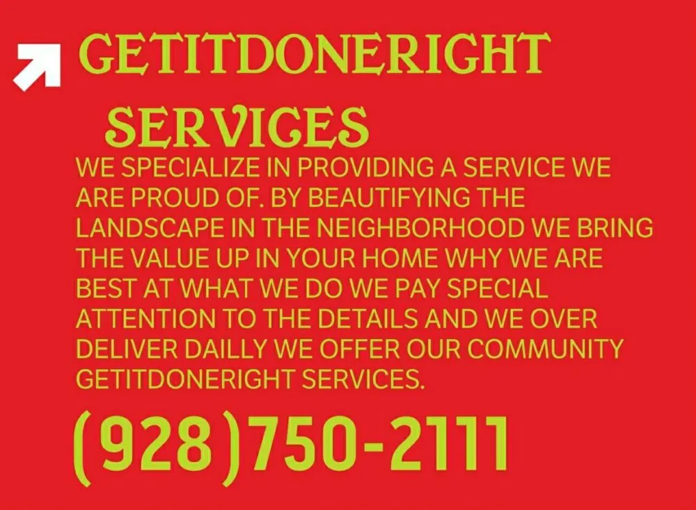Custom outdoor landscaping for beautiful yards in Yuma, AZ by Getitdoneright Services