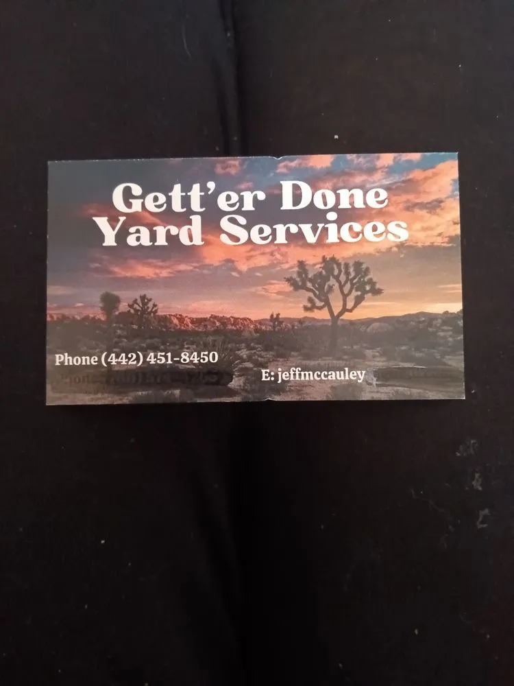 Custom yard maintenance with custom design in Yucca Valley, CA by Gett'er Done Yard Services