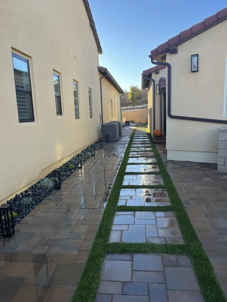 Professional garden landscaping for beautiful yards in Los Angeles, CA by GFG Pavers & Construction