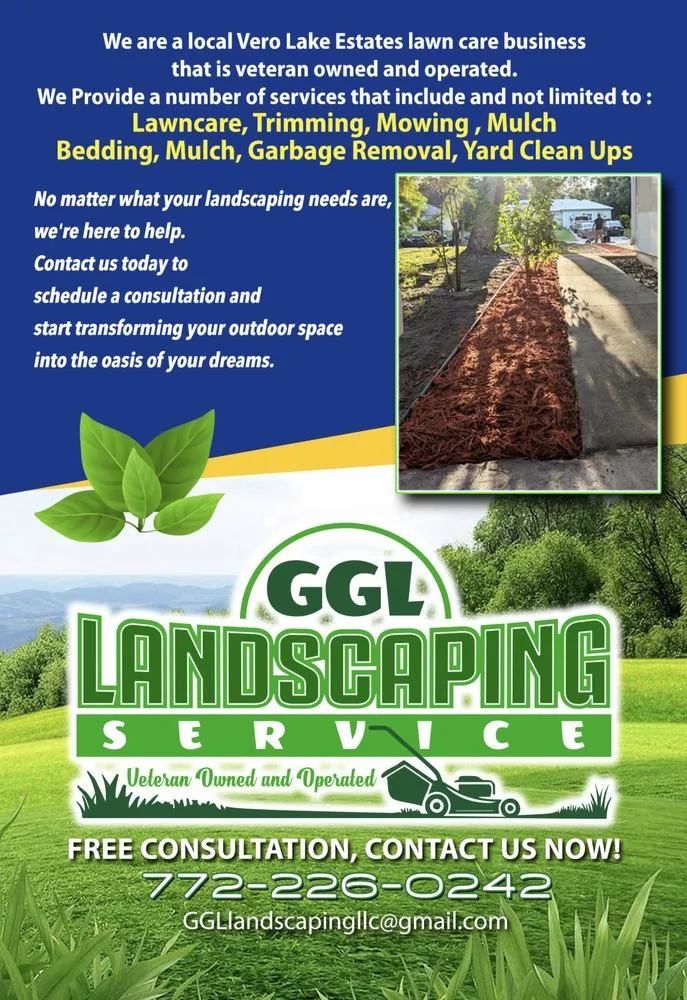 Trusted garden landscaping in Vero Beach, FL by GGL Landscaping & Services