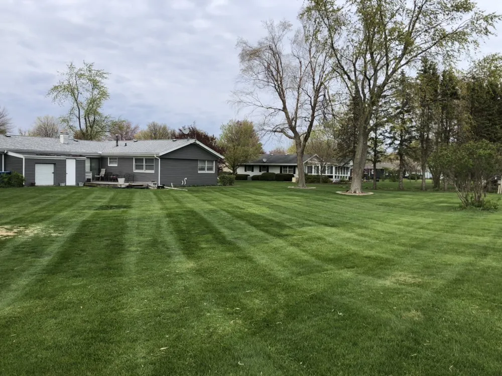 Professional yard cleanup service with custom design across Bloomington, IL - Gibson Mowing & Landscape