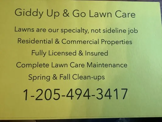 Giddy Up & Go Lawn Care