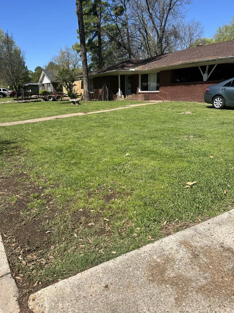 Custom landscape installation in Bossier City, LA by Gifted hands yard man service