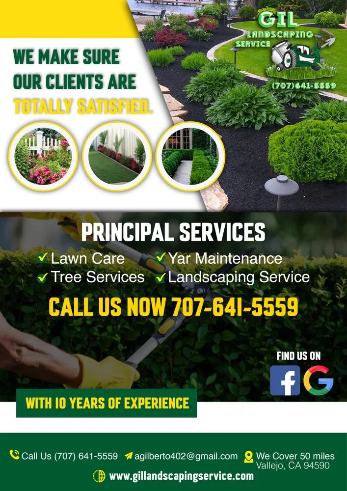 Professional lawn care service in Vallejo, CA by Gil Landscaping Services