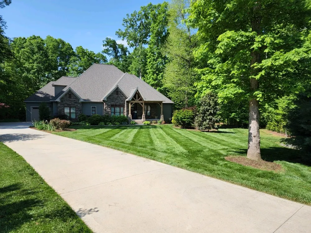 Affordable landscape installation with custom design in Mocksville, NC by Gilbert Grounds Management