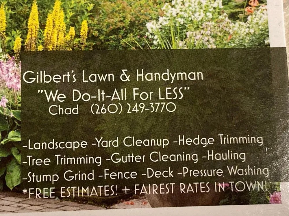 Top-rated lawn care service in Fort Wayne, IN - Gilberts Lawn & Handyman