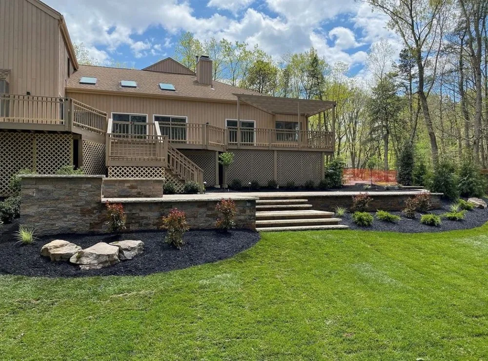 Custom landscape installation in Mullica Hill, NJ - Gill's Landscaping