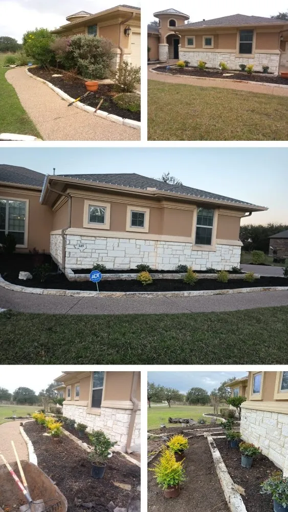 Custom landscape installation in Round Rock, TX - Giraffe Tree & Landscaping Services