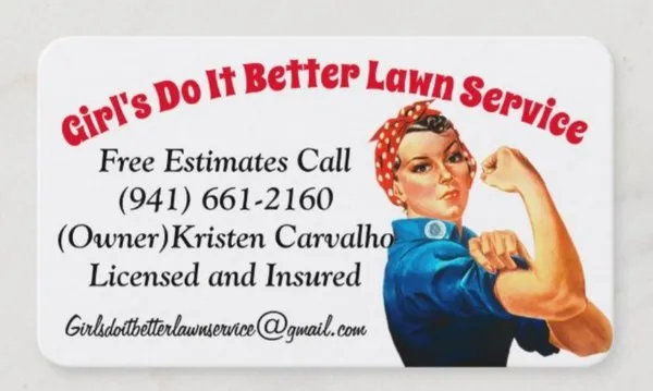 Girl's Do It Better Lawn Service Logo