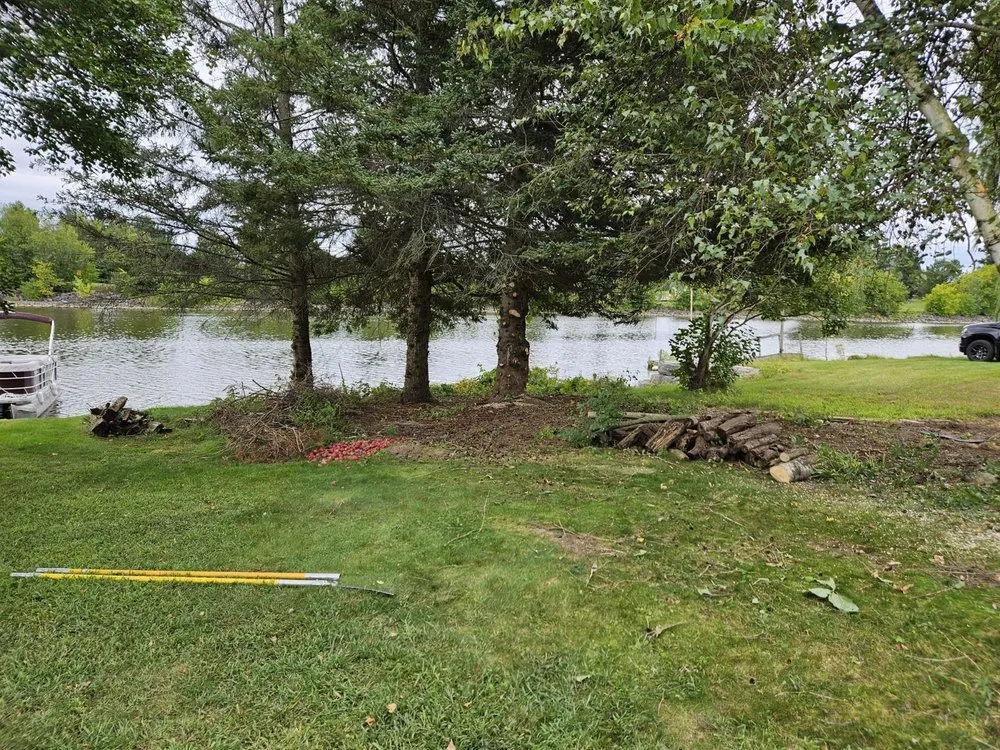 Custom garden landscaping in Russell, NY by Givens Lawn and Tree Care