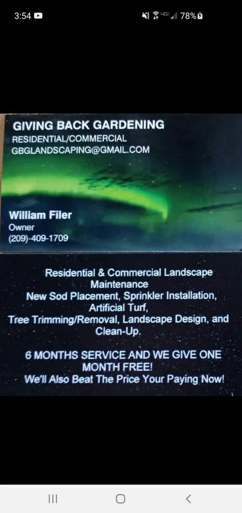 Custom yard cleanup service in Tracy, CA by Giving Back Gardening