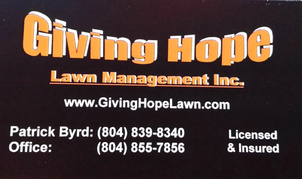 Local lawn care service in Sandston, VA - Giving Hope Lawn Management