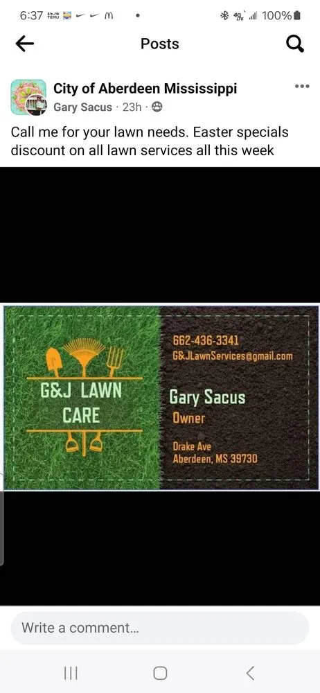 Local garden landscaping in Aberdeen, MS by G&J Lawn Care