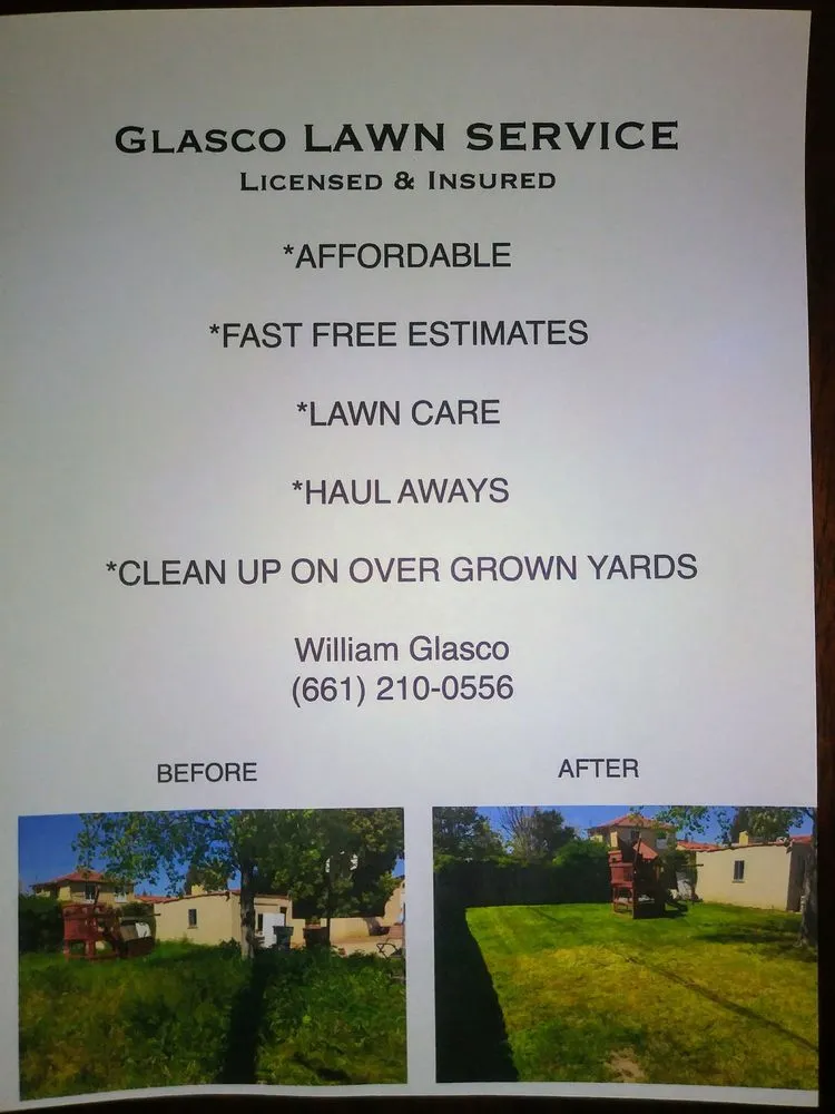 Local lawn mowing service for residential properties across Bakersfield, CA - Glasco Lawn Service