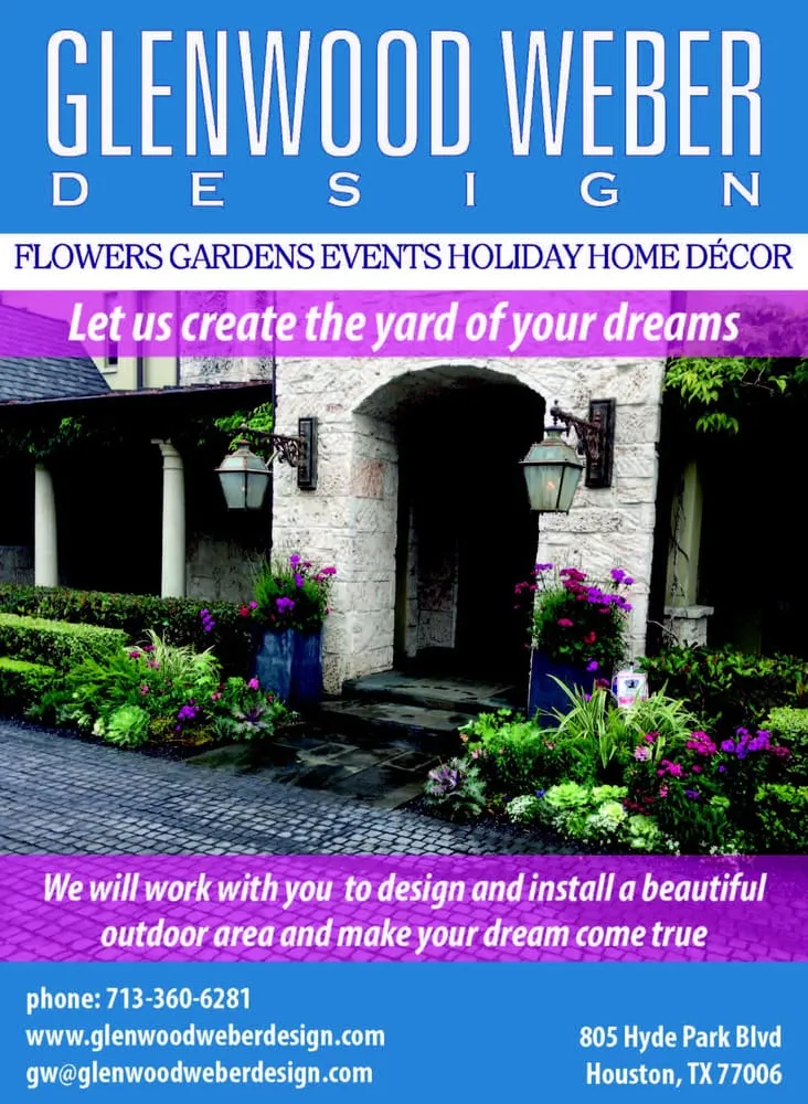 Expert landscaping services for residential properties in Houston, TX by Glenwood Weber Design