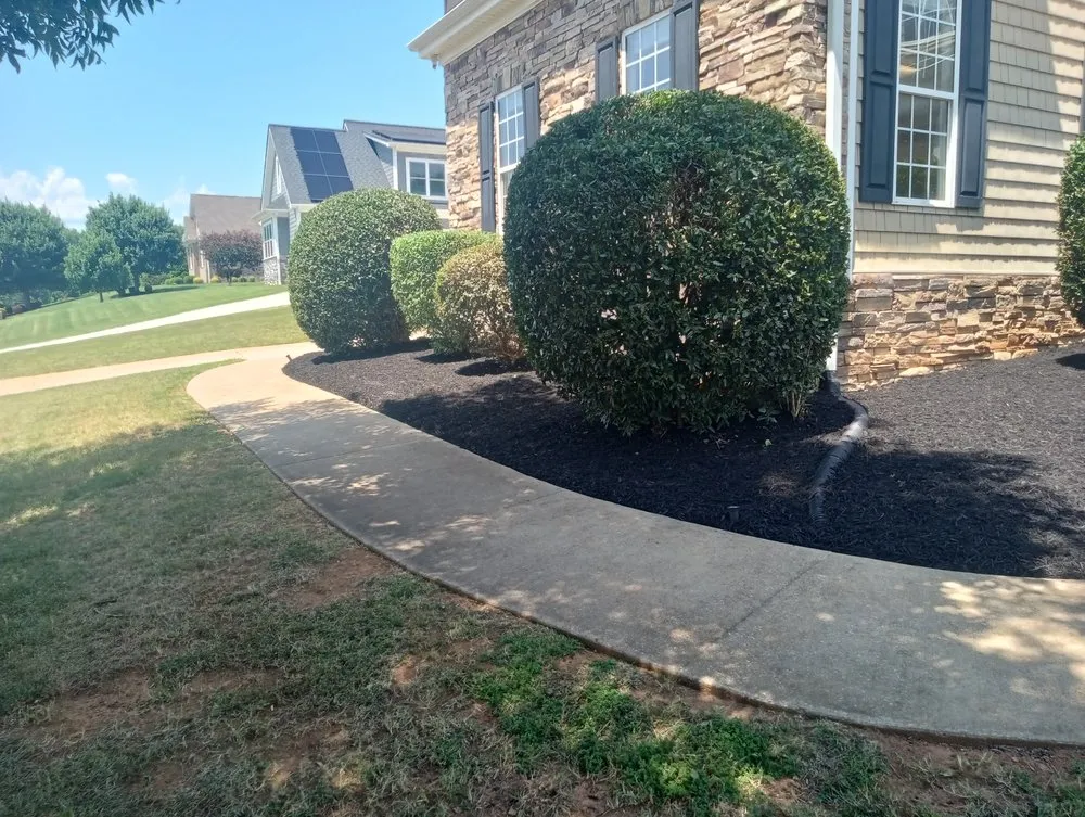 Professional landscape installation in Greenville, SC by Glez Lawn Care