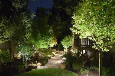 Custom garden landscaping for beautiful yards across Indianapolis, IN - Glimmer Landscape Lighting
